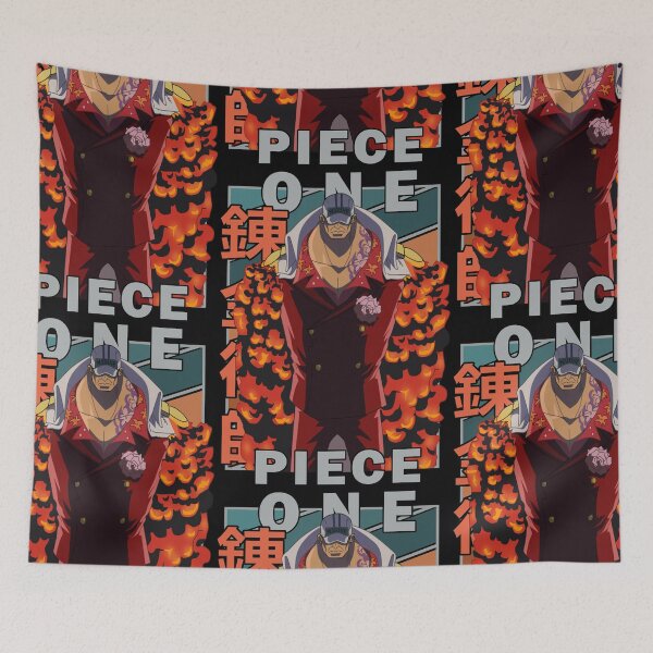 Item preview, Sakazuki Admiral Akainu Retro Stripe Design designed and sold by Wafusaurus.