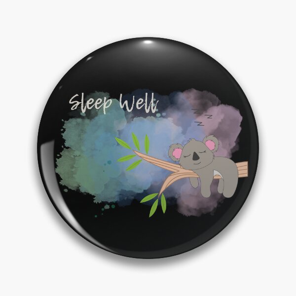 Artikelvorschau, „Sleep Well“ Sleepy Koala (Schwarz) entworfen und verkauft von DistractedDraws.