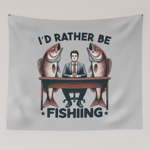 Item preview, I'd Rather Be Fishing: Funny Bass Hunting Graphic designed and sold by Daqomm.