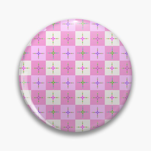 Item preview, Colorful Crosses on Pink and White Gingham -Hand drawn crosses - Repeating Pattern designed and sold by Victoria Rose.
