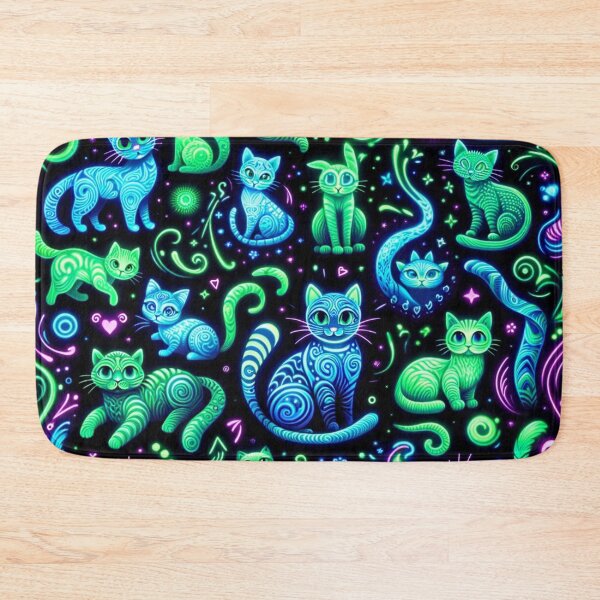 Item preview, Cute Cats: Psychedelic Neon Cat Background designed and sold by Fantasy Masterpiece.
