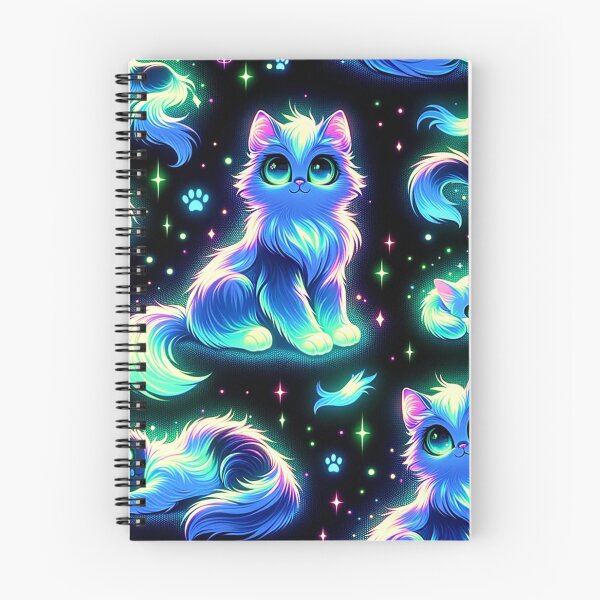Item preview, Psychedelic Cat: Cute Neon Cats Pattern designed and sold by Fantasy Masterpiece.
