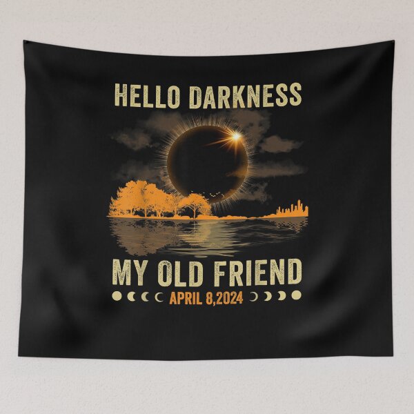 Item preview, Hello Darkness My Friend Solar Eclipse April 8 2024 Funny designed and sold by ChristoLewis.