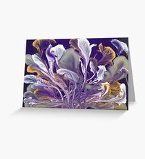 “Bouquet of shimmery purple waves” by Artsbyangelova Greeting Card