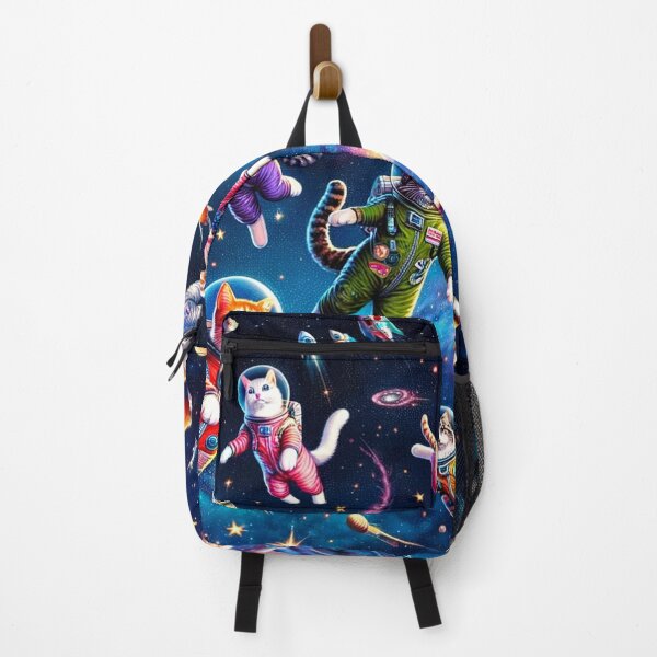 Item preview, Space Cats: Colorful Celestial Cat Pattern designed and sold by Fantasy Masterpiece.