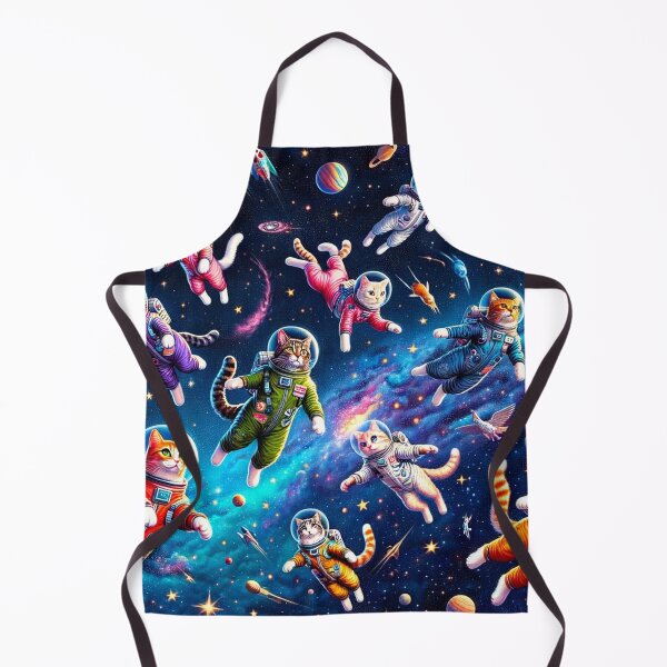 Item preview, Space Cats: Colorful Celestial Cat Pattern designed and sold by Fantasy Masterpiece.
