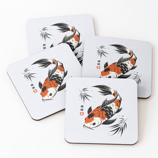 Item preview, Japanese Koi Fish Graphic With Chinese Character designed and sold by Daqomm.