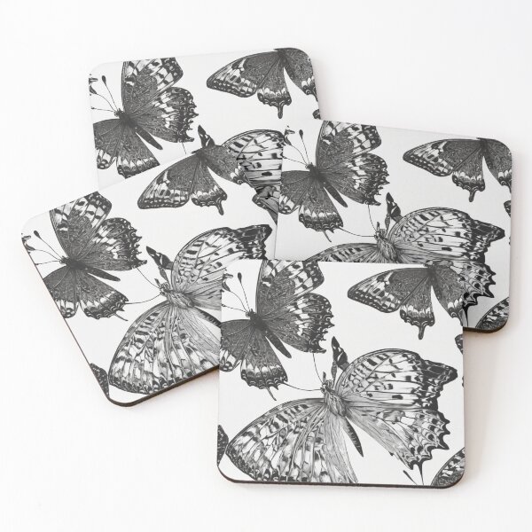 Item preview, Black and White Ink Buttefly Swamp Tattoo designed and sold by FamousNameless.