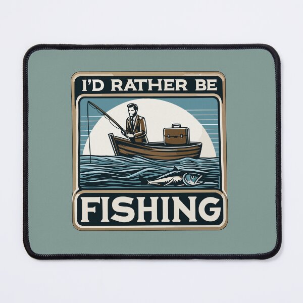 Item preview, I'd Rather Be Fishing: Vintage Saltwater Fisherman designed and sold by Daqomm.