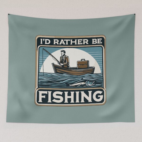 Item preview, I'd Rather Be Fishing: Vintage Saltwater Fisherman designed and sold by Daqomm.
