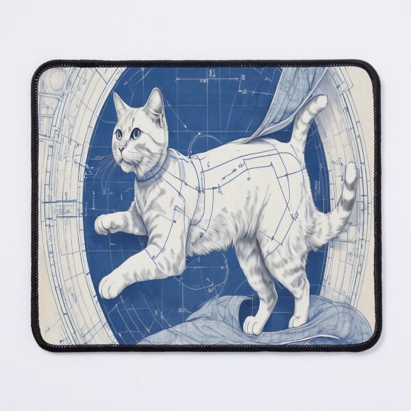 Item preview, Blueprint_Cat_08 designed and sold by 100Strokes.