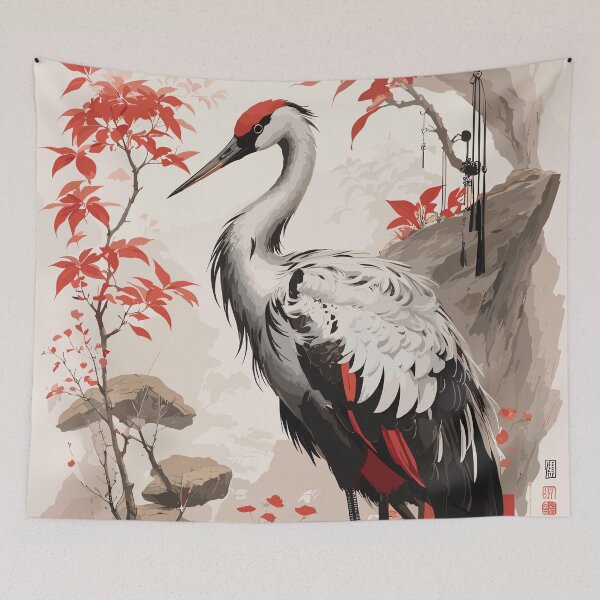 Item preview, Stunning Japanese Crane designed and sold by Vector Scout Lab.
