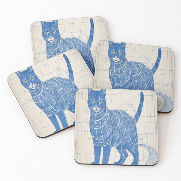 Item preview, Blueprint_Cat_10 designed and sold by 100Strokes.