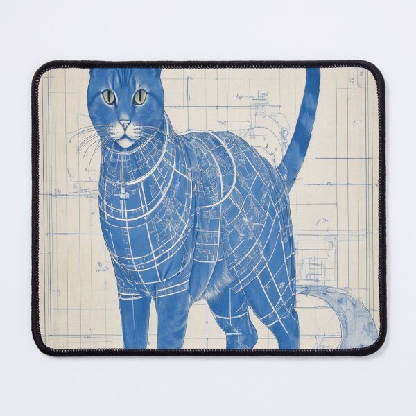 Item preview, Blueprint_Cat_10 designed and sold by 100Strokes.