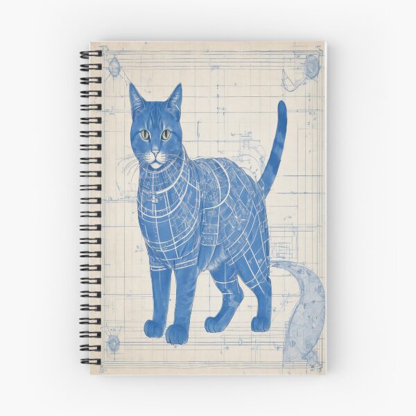 Item preview, Blueprint_Cat_10 designed and sold by 100Strokes.