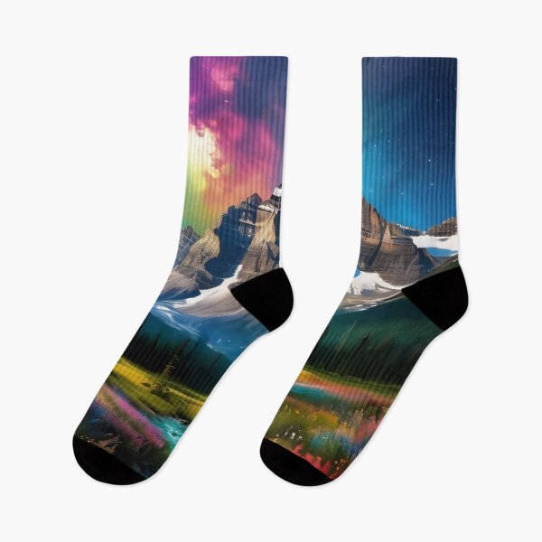 Item preview, Majestic Mountain River Beneath A Colorful Sky designed and sold by TheArtOfPat.