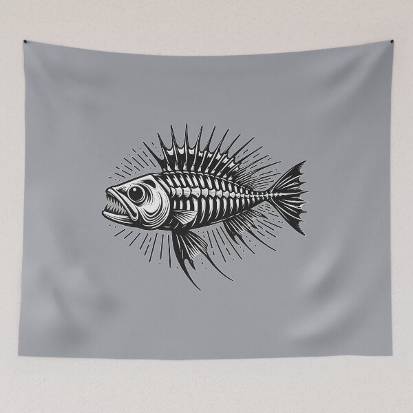 Item preview, Weird Fishbone - Cool & Funny Fish Graphic designed and sold by Daqomm.