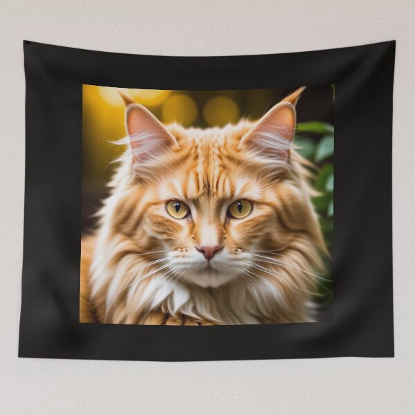 Item preview, Fluffy ginger cat designed and sold by Grzegorz Majerski.