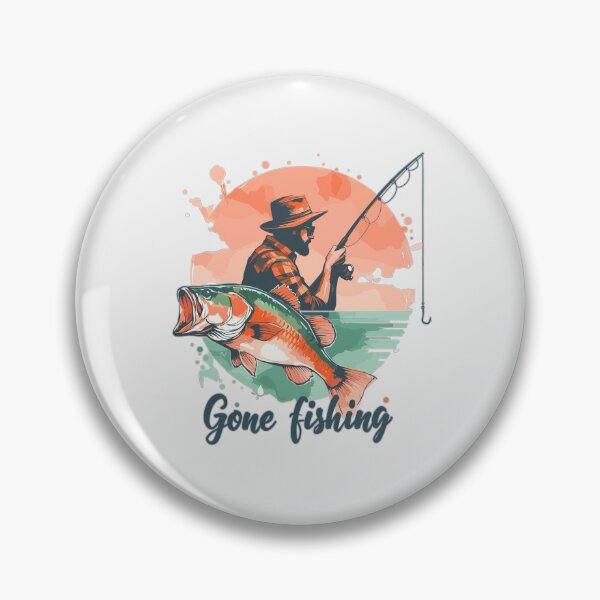 Artikelvorschau, Gone Fishing – Beste Aquarell-Bassangel-Grafik entworfen und verkauft von Daqomm.