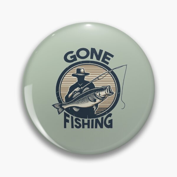 Artikelvorschau, Gone Fishing – Beste Vintage-Grafik zum Barschangeln entworfen und verkauft von Daqomm.