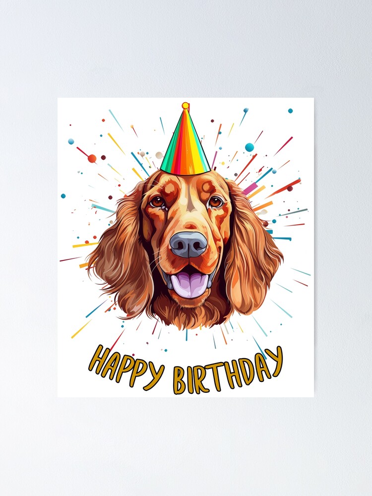 Birthday Irish Setter Happy Birthday!