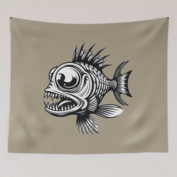 Item preview, Funny Weird Looking Fish: Cool And Scary Graphic designed and sold by Daqomm.