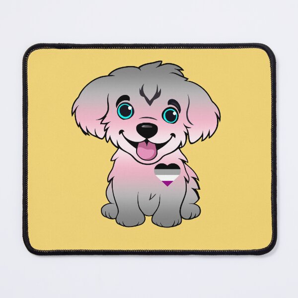 Item preview, Cute Asexual Demigirl Pride Flag Puppy, Subtle Ace Demigirl Kawaii Dog Design designed and sold by Travelslightly.