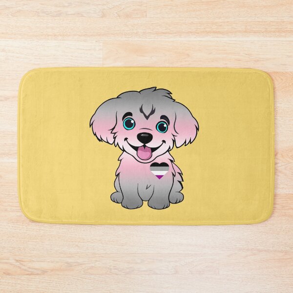 Item preview, Cute Asexual Demigirl Pride Flag Puppy, Subtle Ace Demigirl Kawaii Dog Design designed and sold by Travelslightly.
