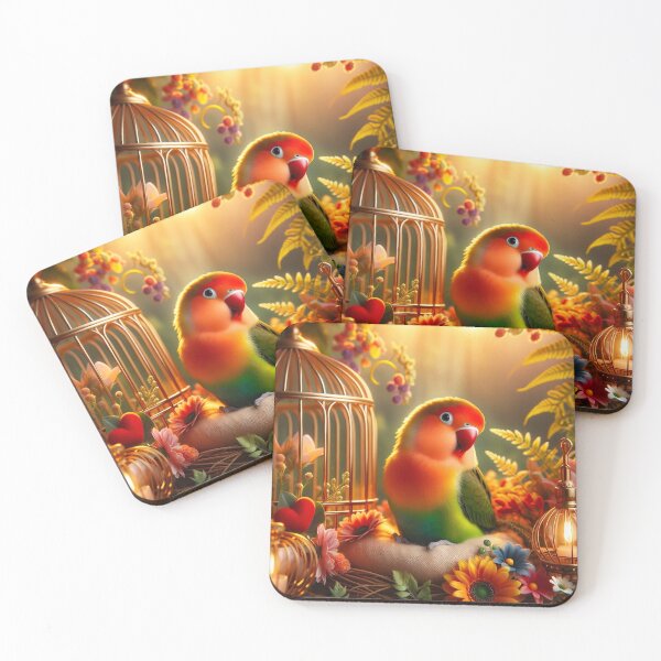 Item preview, Colorful Harmony: The Joie de Vivre of Lovebirds designed and sold by ArtemioVisions.