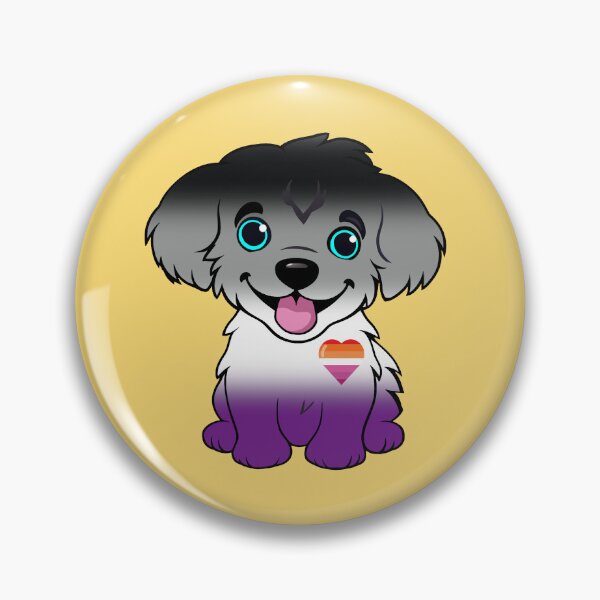 Item preview, Cute Asexual Lesbian Pride Flag Puppy, Subtle Ace Lesbian Kawaii Dog Design designed and sold by Travelslightly.