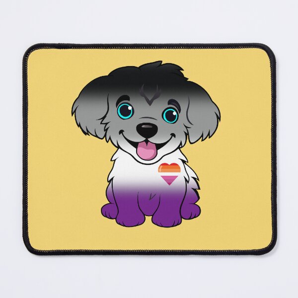 Item preview, Cute Asexual Lesbian Pride Flag Puppy, Subtle Ace Lesbian Kawaii Dog Design designed and sold by Travelslightly.