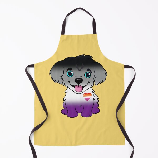 Item preview, Cute Asexual Lesbian Pride Flag Puppy, Subtle Ace Lesbian Kawaii Dog Design designed and sold by Travelslightly.