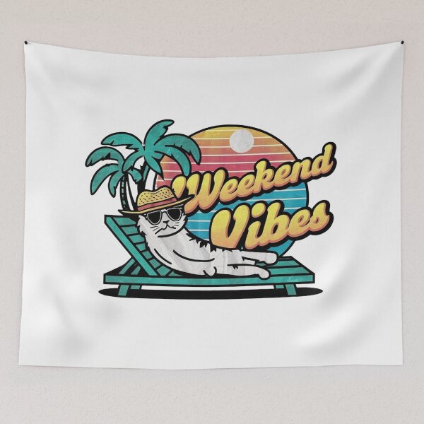 Item preview, weekend vibes cat version designed and sold by 90's Misaki.