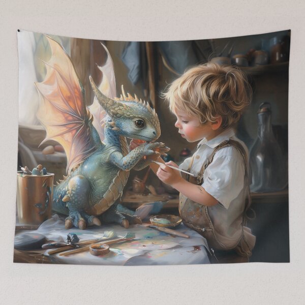 Item preview, Childhood dragon dreams - Painting your pet designed and sold by Joneya.