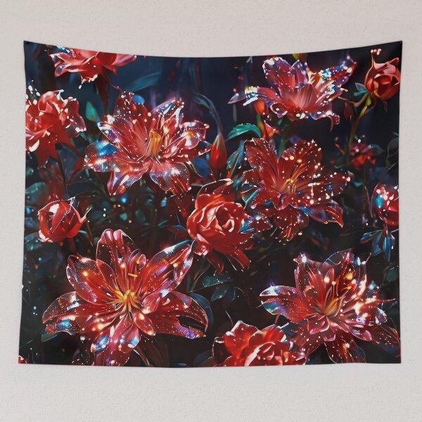 Item preview, Beautiful Dark Red Roses Pattern - Moonlit Blooms designed and sold by Creative.Shop.