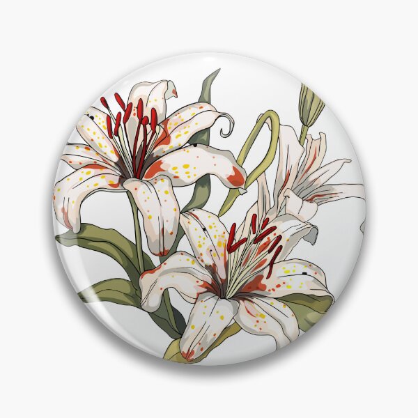 Item preview, Blooming orange lily stem. Lily Of The Valley designed and sold by Anastasiia Yurevych.
