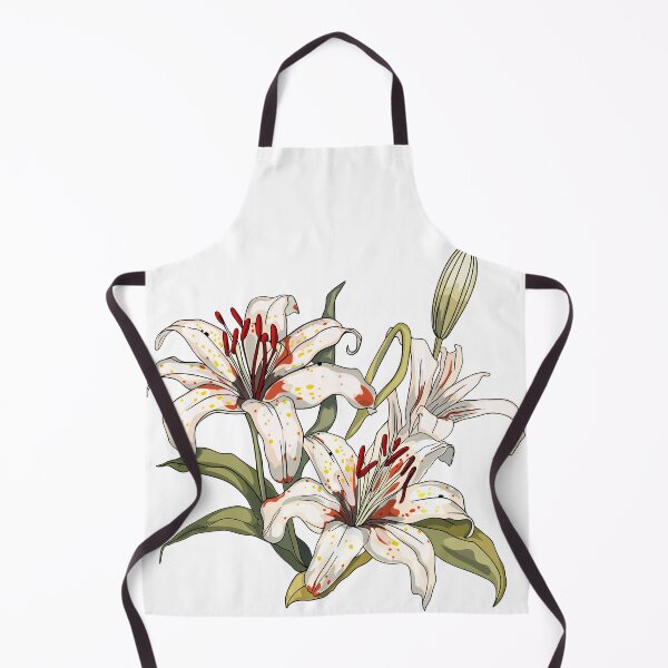 Item preview, Blooming orange lily stem. Lily Of The Valley designed and sold by Anastasiia Yurevych.