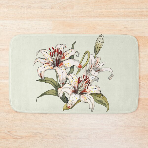 Item preview, Blooming orange lily stem. Lily Of The Valley designed and sold by Anastasiia Yurevych.