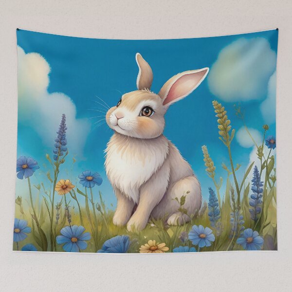 Item preview, Cute Easter Bunny Floral Bunny Rabbit designed and sold by SideKickCreates.