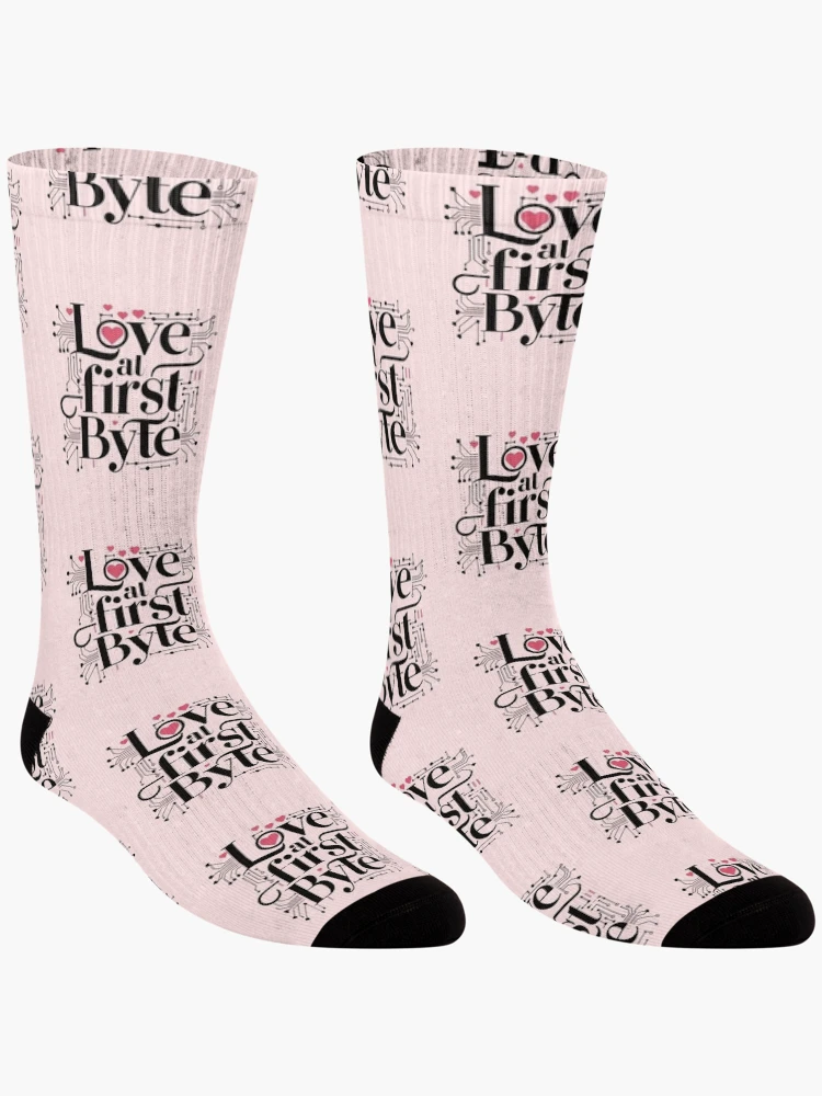 Thumbnail 3 of 5, Socks, Love at First Byte designed and sold by softwaretesting.