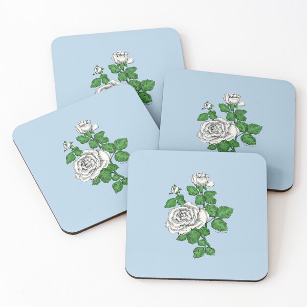 Item preview, White High-Centered Rose Bloom Double 16-25 Petals In 3+ Rows designed and sold by zenithcreative.
