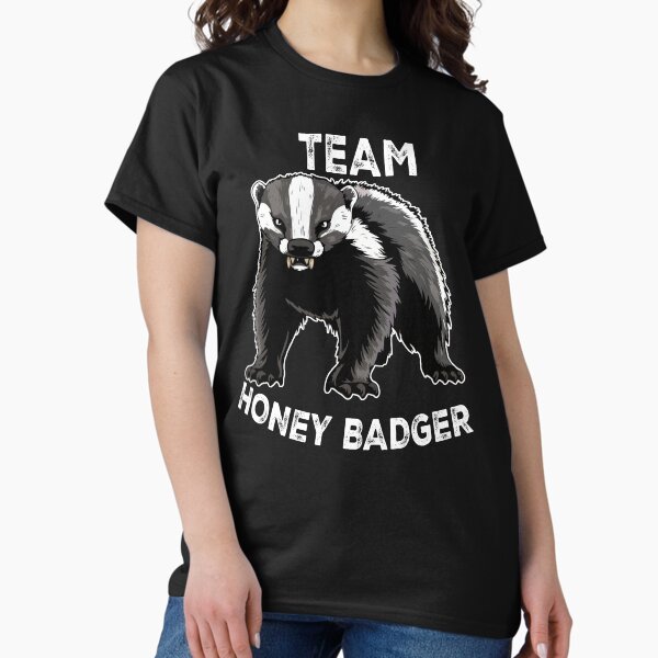 Badger Animal Face Ani Mates - Womens T Shirt Funny T-Shirt