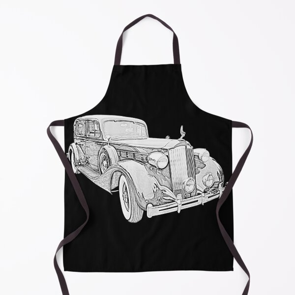 Item preview, Packard Eight 1930s American classic car monochrome designed and sold by soitwouldseem.