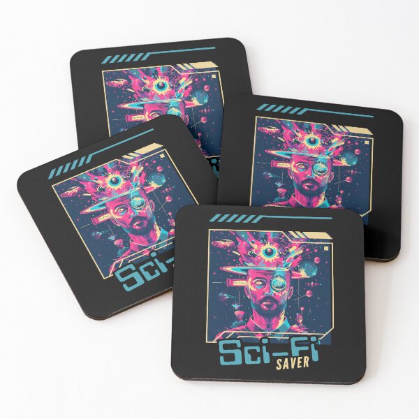Item preview, Sci-Fi Saver: Future Social Worker with Guru and Group in Futuristic Scene designed and sold by zax454.