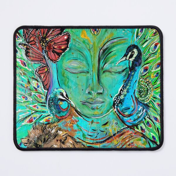 Item preview, Buddha with spirit animals painting. designed and sold by SmallTalkstudio.