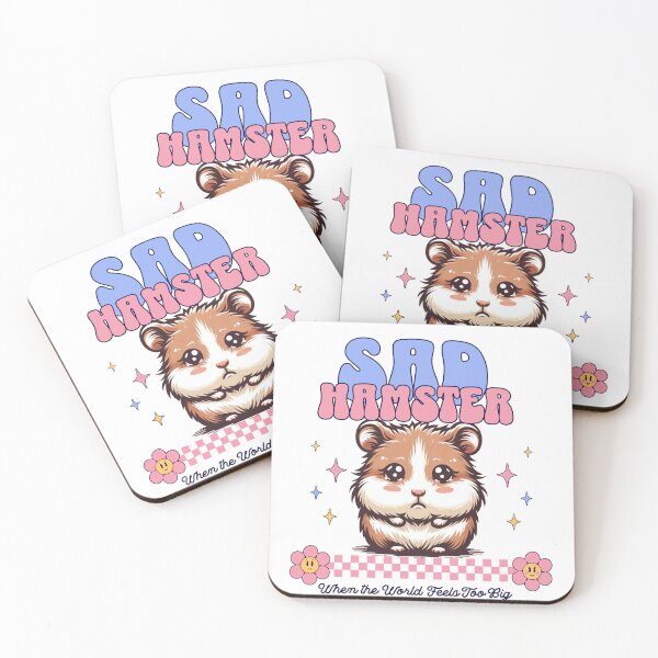 Item preview, Adorable Sad Hamster Illustration with Stars designed and sold by IdeasDream.