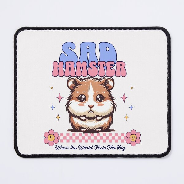Item preview, Adorable Sad Hamster Illustration with Stars designed and sold by IdeasDream.
