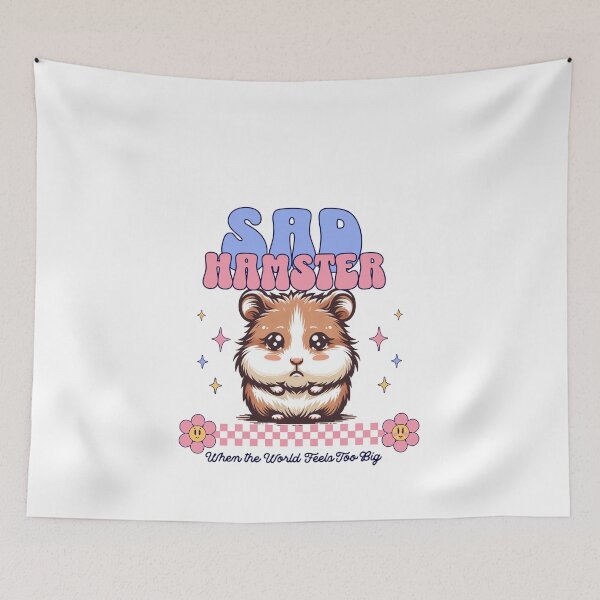 Item preview, Adorable Sad Hamster Illustration with Stars designed and sold by IdeasDream.