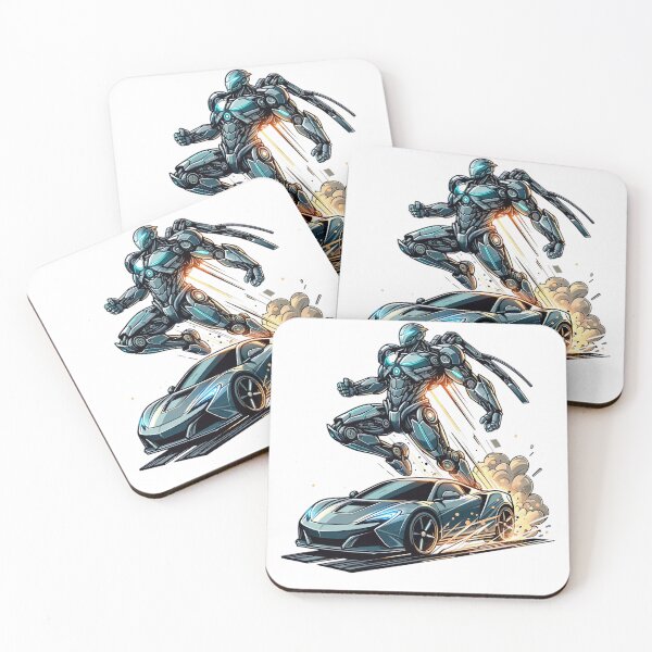 Item preview, Speed and Steel: The Fusion of High-Tech Robotics and Supercar Power! designed and sold by jgvisualarts.