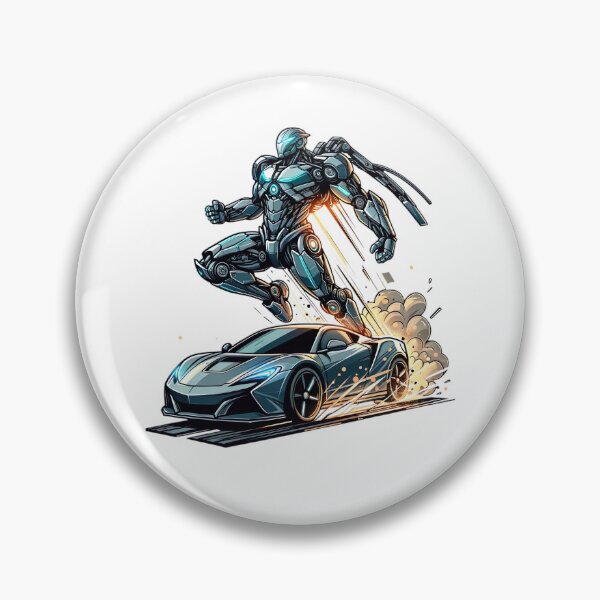 Item preview, Speed and Steel: The Fusion of High-Tech Robotics and Supercar Power! designed and sold by jgvisualarts.